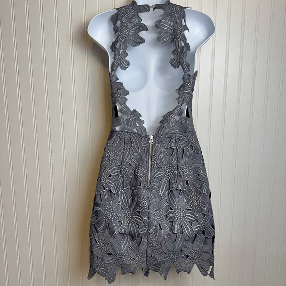 Free People Jessa Saylor Silver Grey Lace Cocktai… - image 6