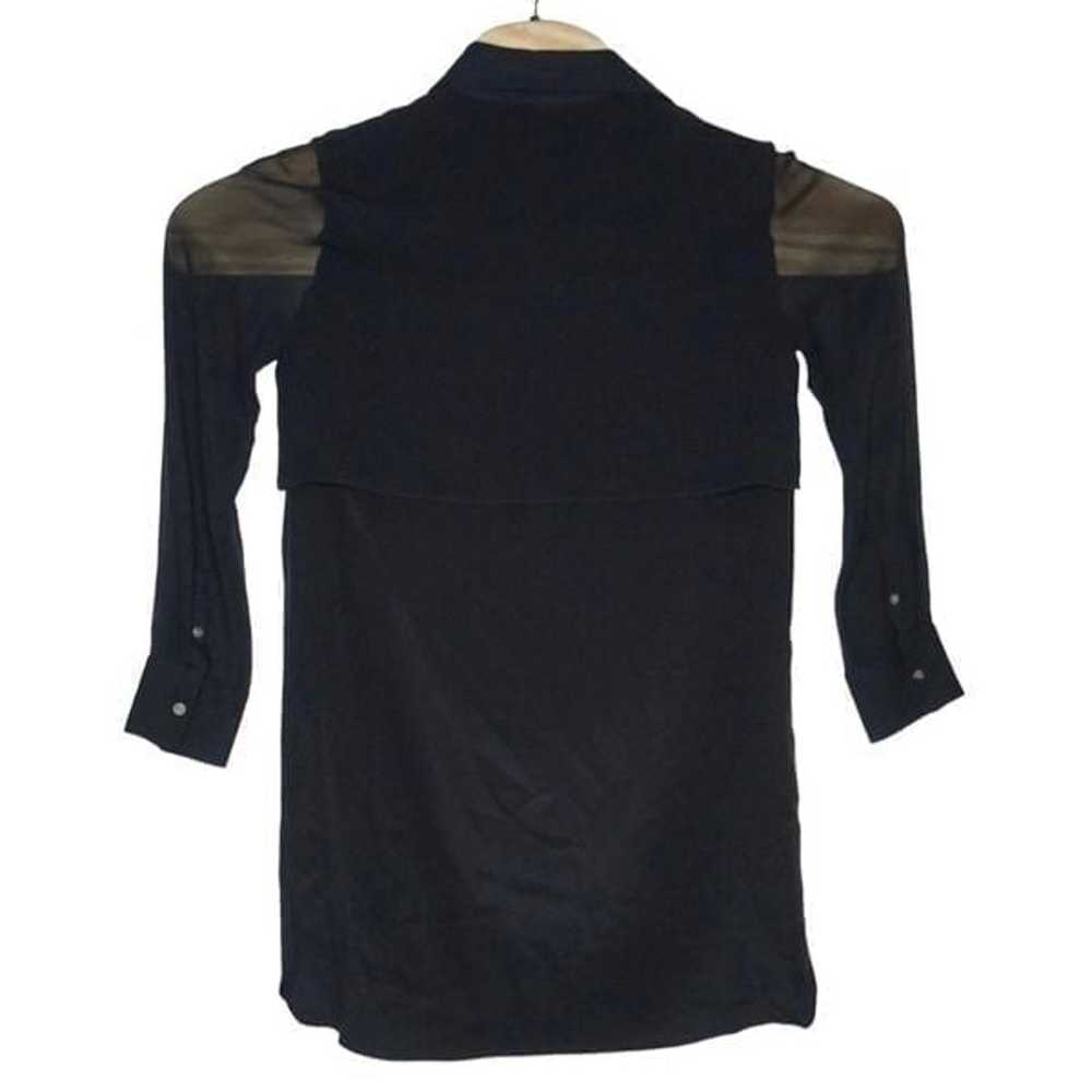 Club Monaco Sz S/M Bruksyde Black Sheer Lightweig… - image 3