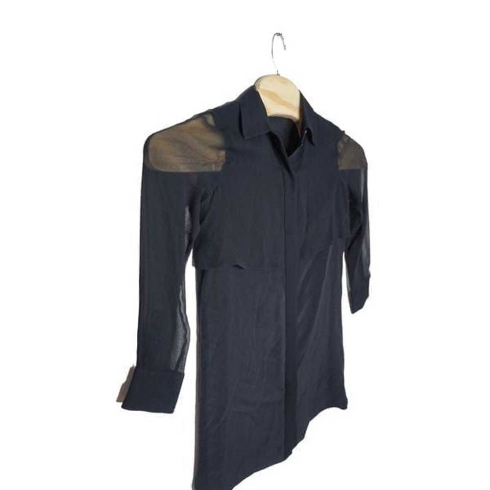 Club Monaco Sz S/M Bruksyde Black Sheer Lightweig… - image 4