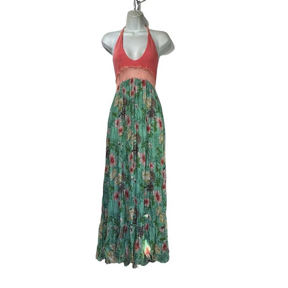 SoEnem Italy Floral V-neck Sleeveless Knit Top Lo… - image 3