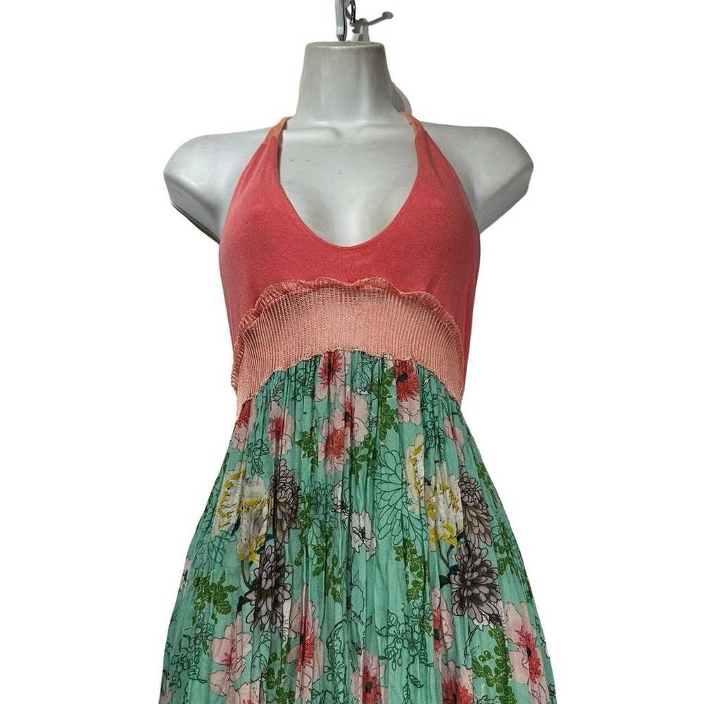 SoEnem Italy Floral V-neck Sleeveless Knit Top Lo… - image 6