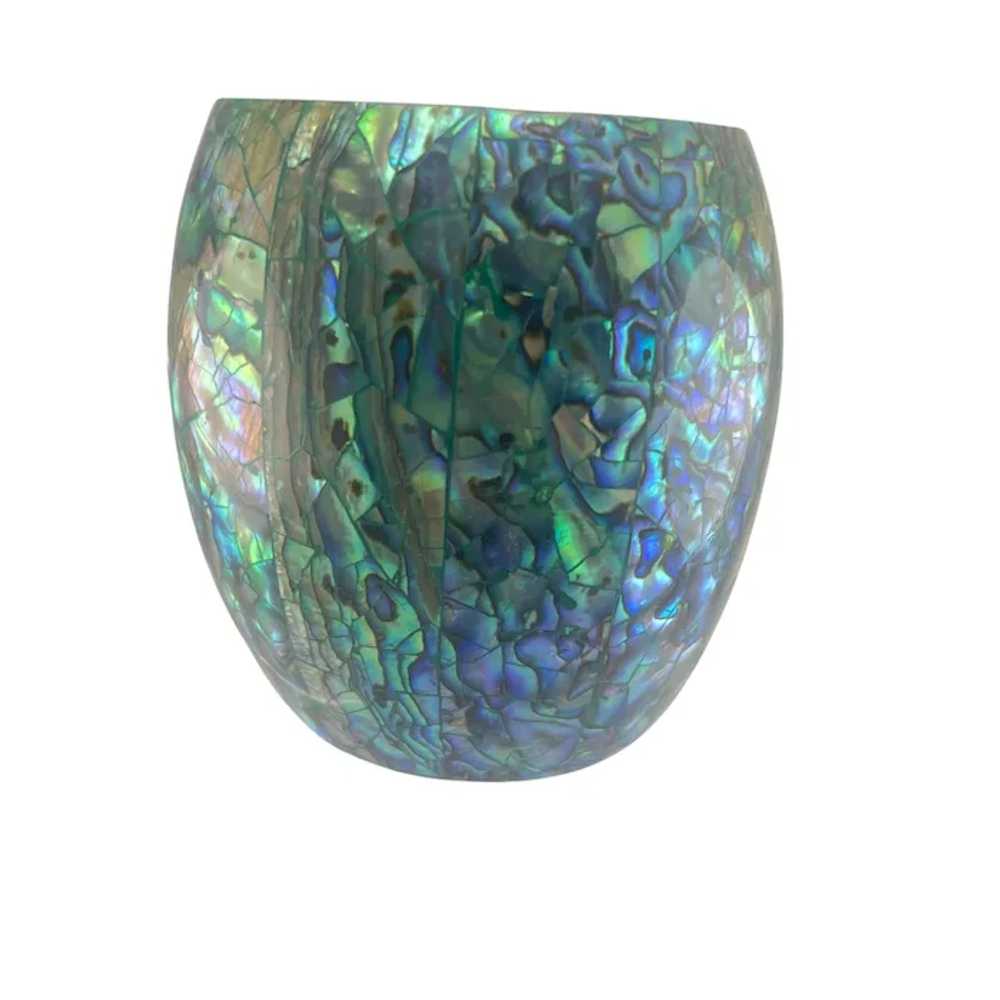 Abalone Shell Mosaic Cuff Bracelet With 1 1/2'' W… - image 2