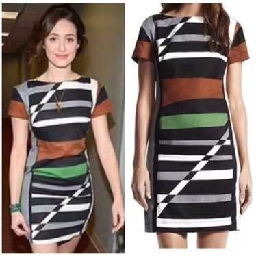 DEREK LAM Geo Abstract Sheath Dress - image 1