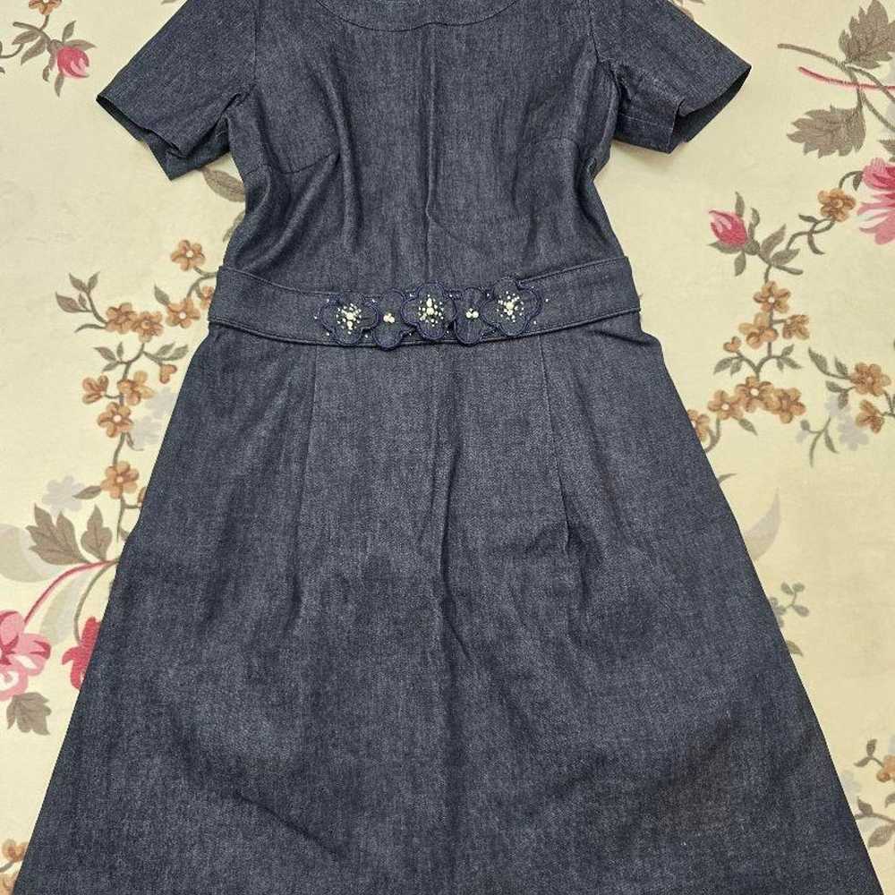 Avenir Etoile One-Piece Denim-Look Dress Short Sl… - image 10