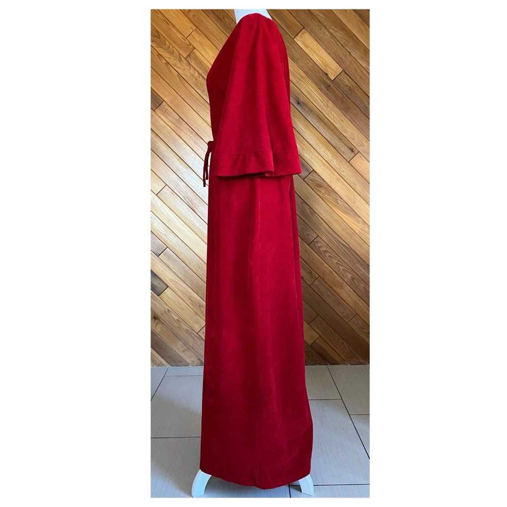 Vintage 70s/80s Velour Maxi Dress Cover Up Nightg… - image 2