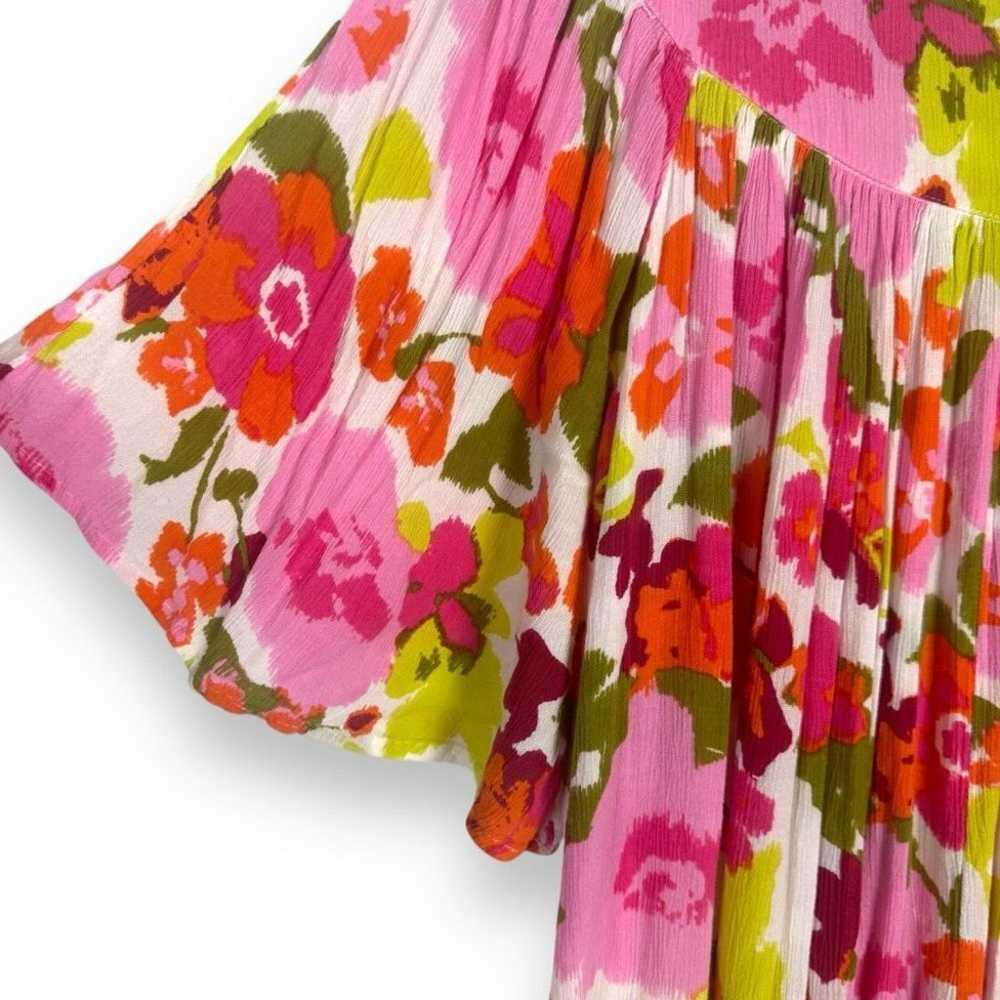 Go Softly Patio Dress Mumu Size XL Floral Colorfu… - image 5