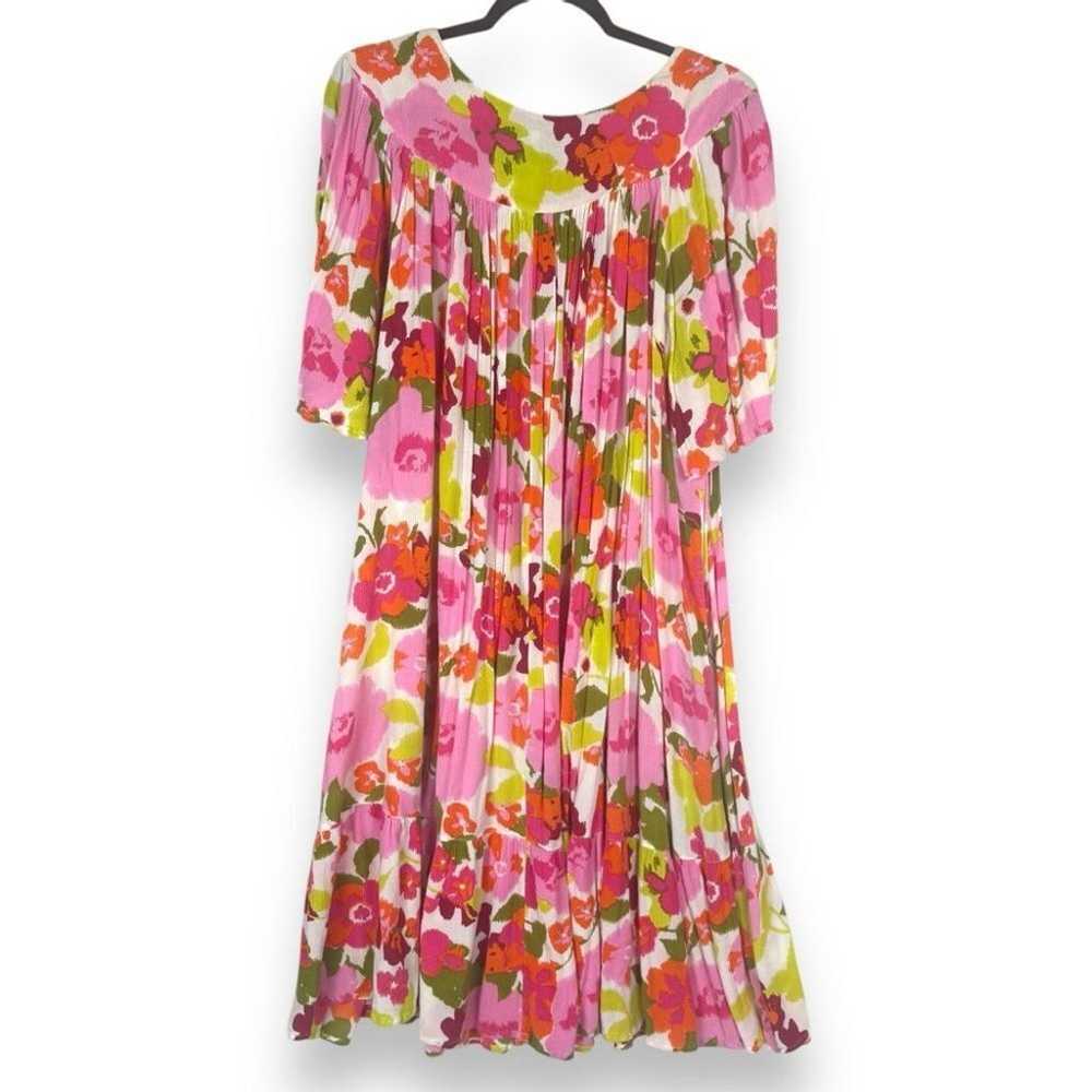 Go Softly Patio Dress Mumu Size XL Floral Colorfu… - image 7