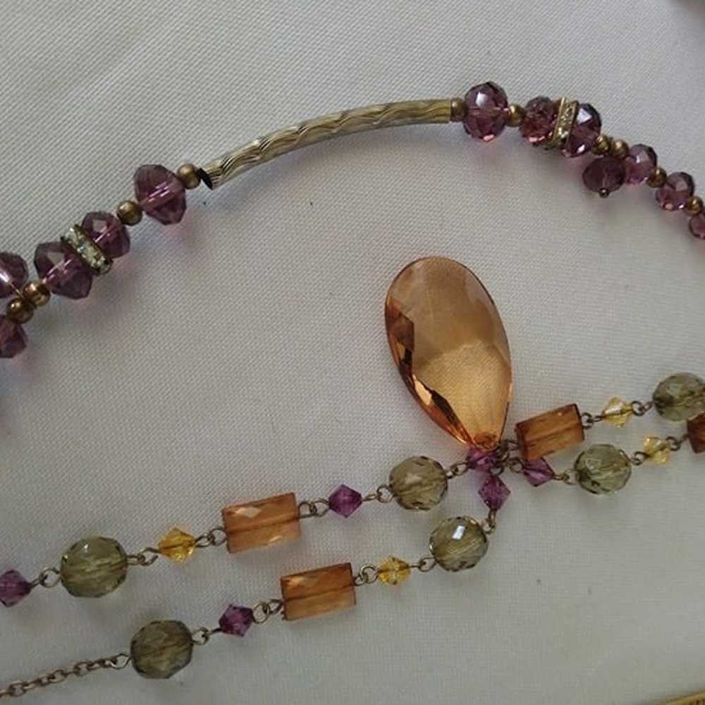 Vintage jewelry set, necklace and bracelet - image 2