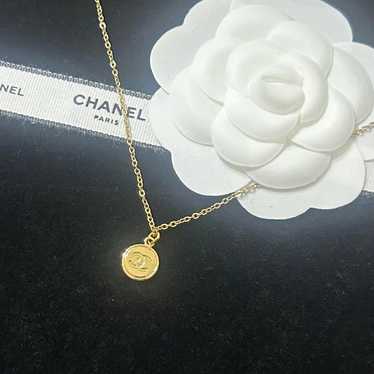 Chanel Vintage Charm Necklace Gold Coin