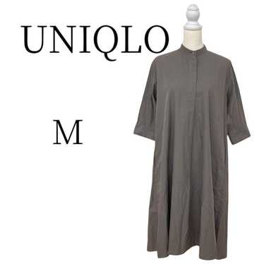 UNIQLO Charcoal Long Shirt Dress Casual M - image 1