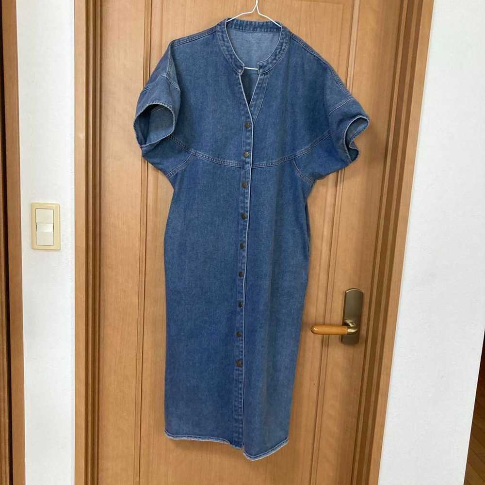 N.s Short Sleeve Denim Shirt Dress Short Sleeve L… - image 11