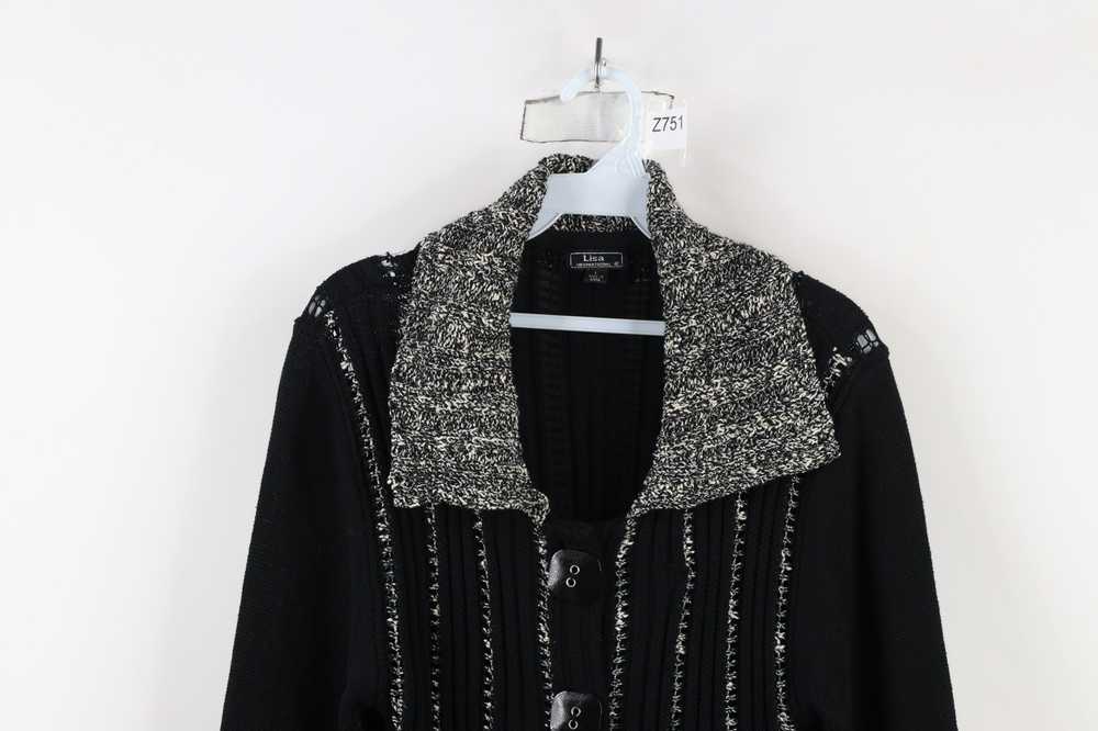 Vintage Vintage 90s Gothic Lagenlook Button Knit … - image 2