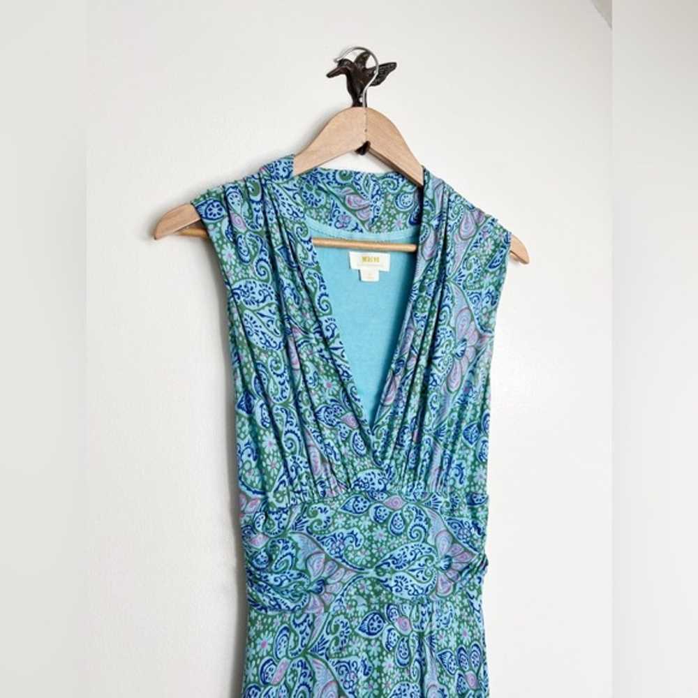 Anthropologie Mauve Bristol Blue Paisley Maxi Dre… - image 6