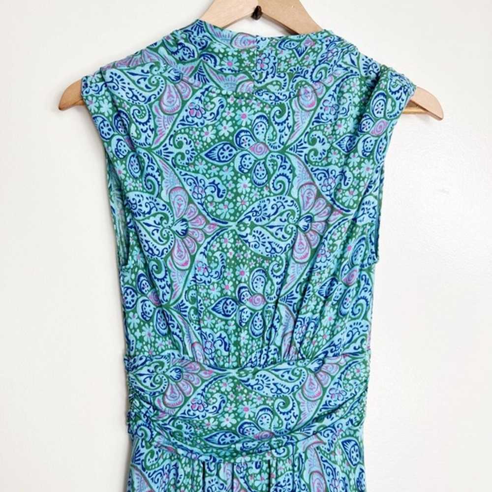 Anthropologie Mauve Bristol Blue Paisley Maxi Dre… - image 7