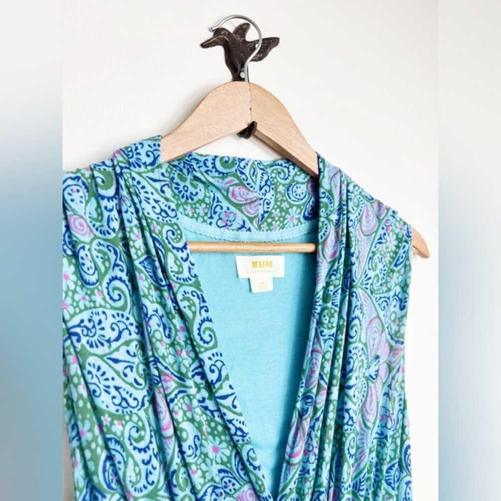 Anthropologie Mauve Bristol Blue Paisley Maxi Dre… - image 8