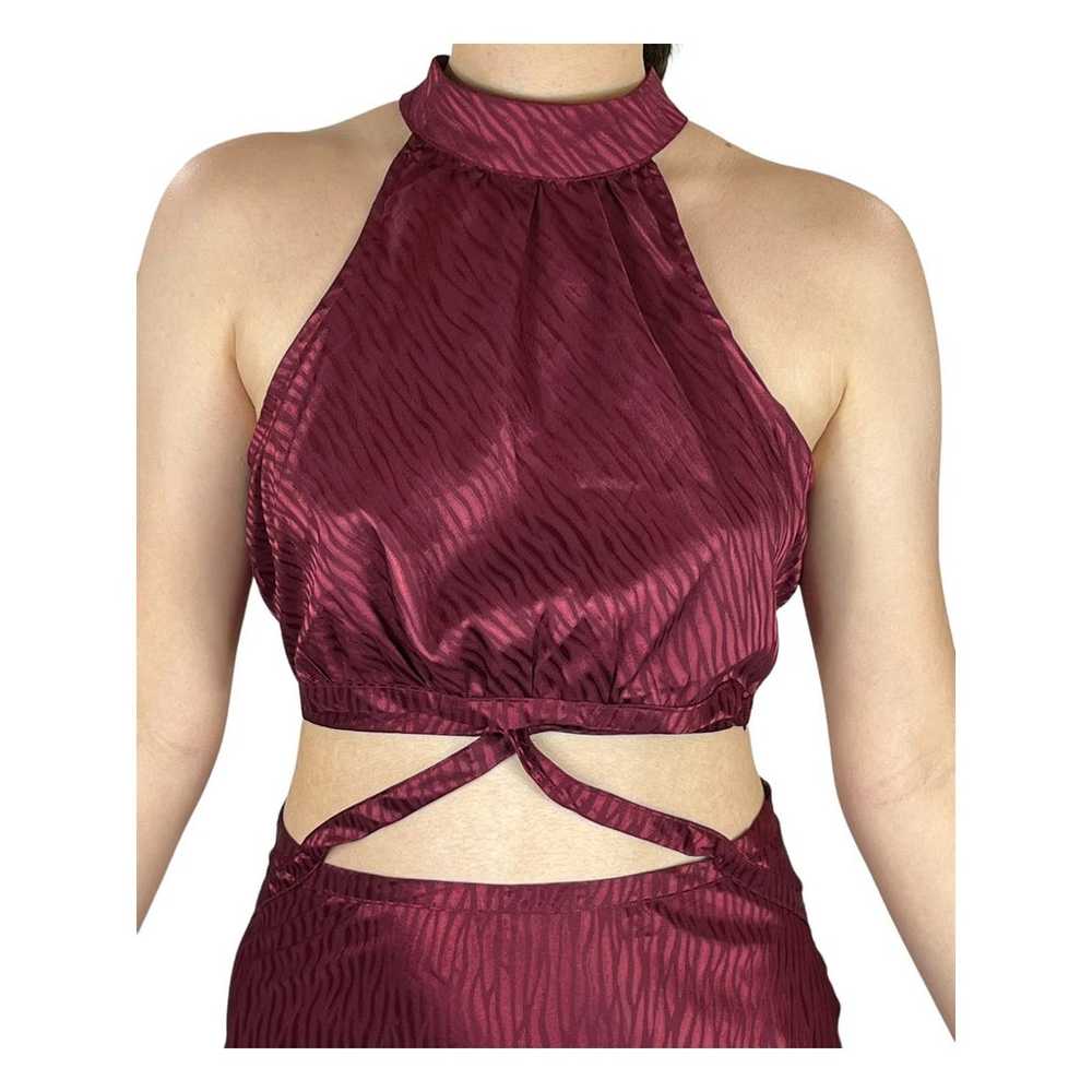 Lulu's Womens size Medium M dress burgundy Fierce… - image 2