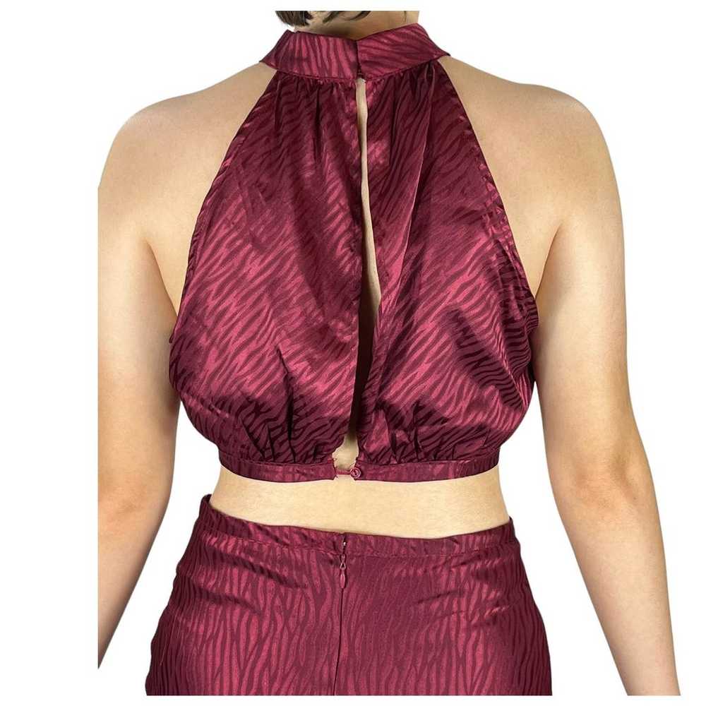 Lulu's Womens size Medium M dress burgundy Fierce… - image 3