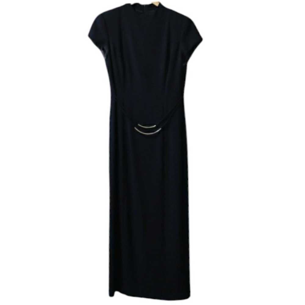 David Warren Black Formal Vintage Classic Gown Dr… - image 1