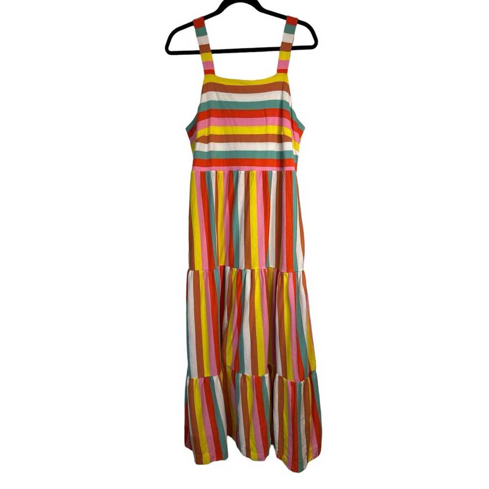 J.Crew Women's Rainbow Striped Flowy Tiered Boho … - image 2