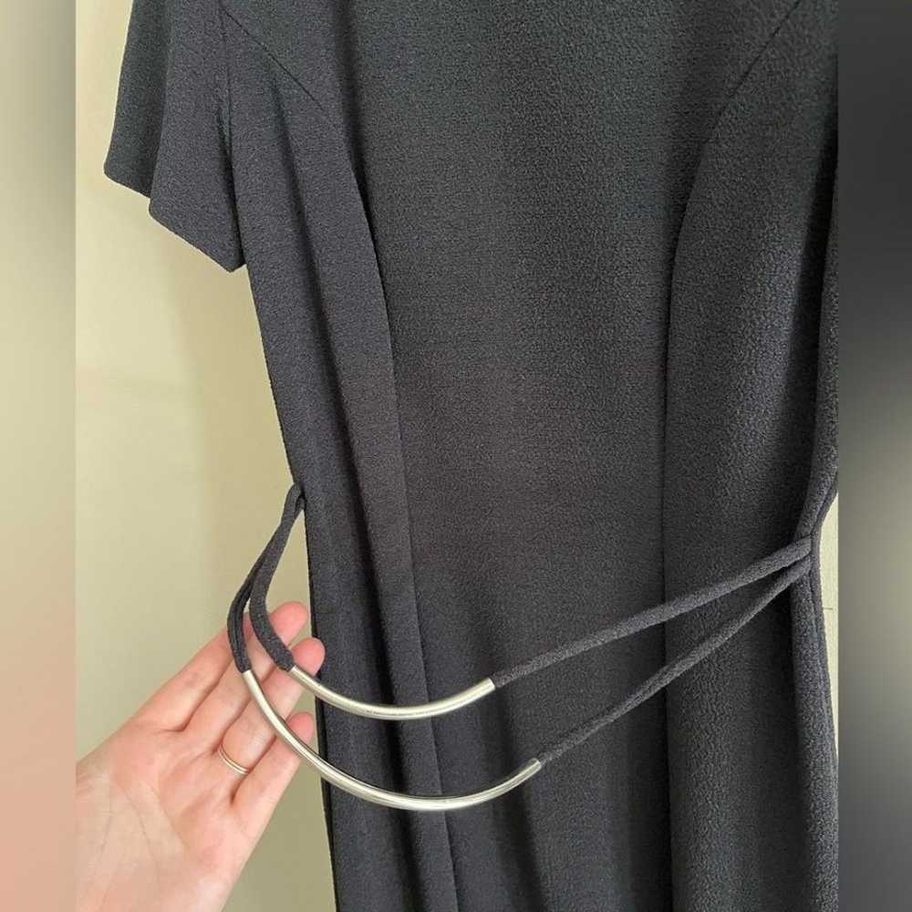 Vintage 90s black minimalist chic structured maxi… - image 6