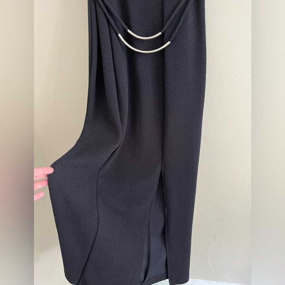 Vintage 90s black minimalist chic structured maxi… - image 7