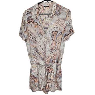 Massimo Dutti Silk Romper Short Sleeve Romper Wom… - image 1