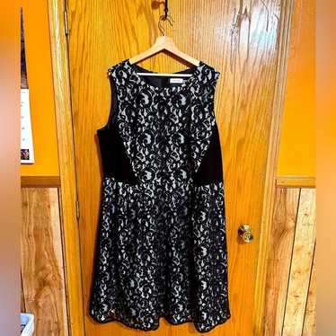 Calvin Klein Floral Lace Sheath Dress Black Size 2