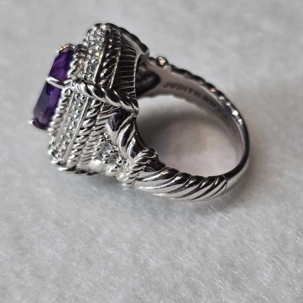 Ring925 JUDITH RIPKA STERLING SILVER PURPLE AMETH… - image 5