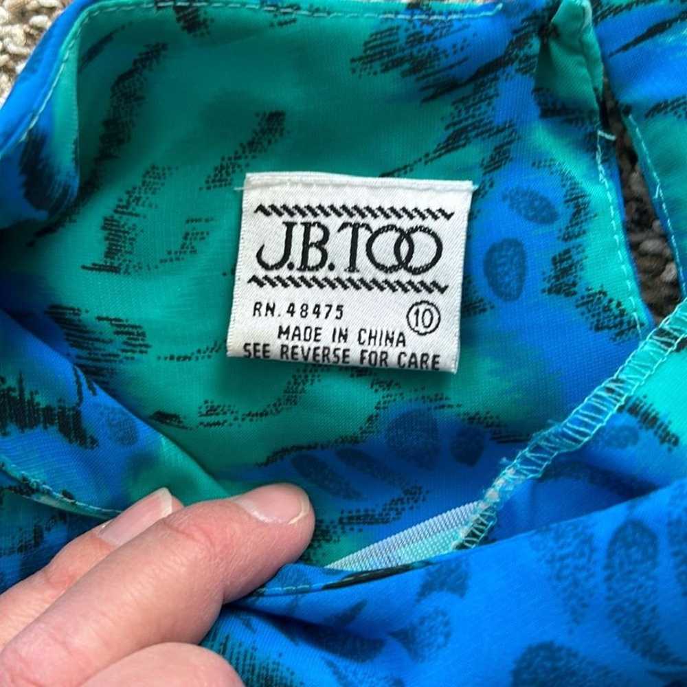 Vintage J.B.Too 80s Shortsleeve Abstract Fit and … - image 10