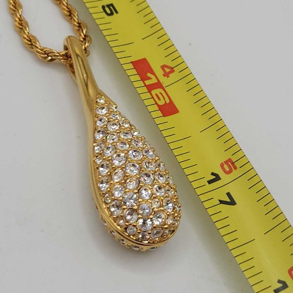 Vintage 1980s Swarovski Crystal Teardrop Necklace - image 7