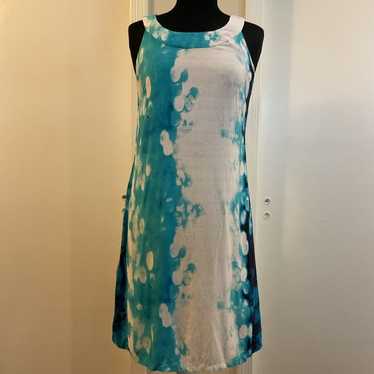 Kai Blue Tye Dye Halter Short Dress