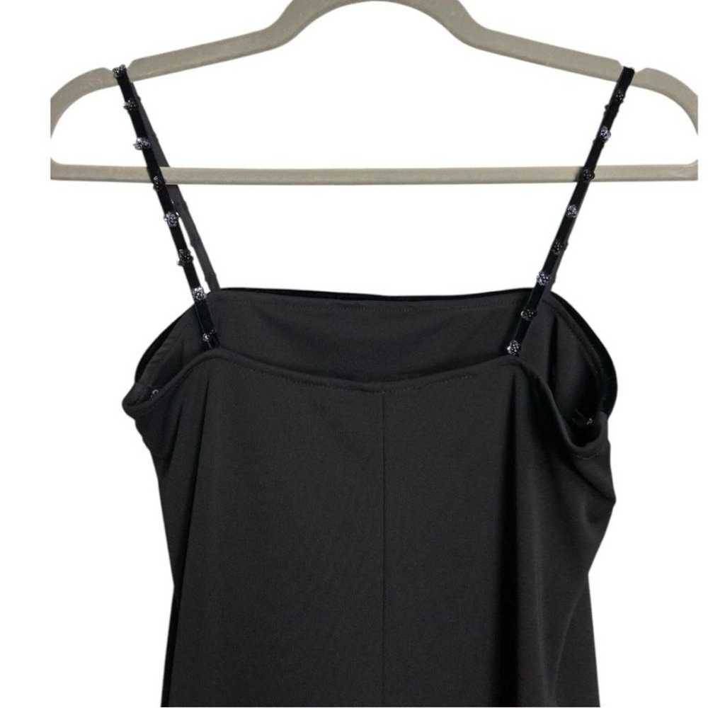 Vintage 90s/Y2K black slip dress size M - image 4