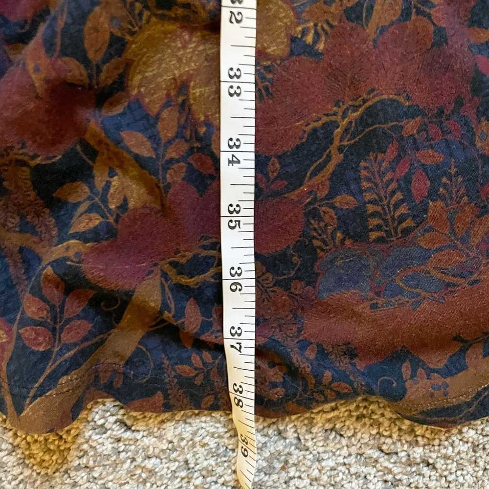 Peruvian Connection 3/4 Sleeve Leaf Print Midi Dr… - image 5