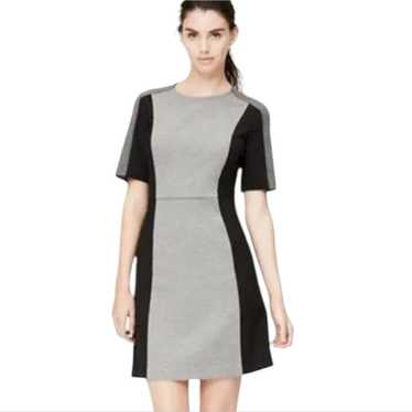 Loft Loft Colorblock black and gray A-Line dress 6