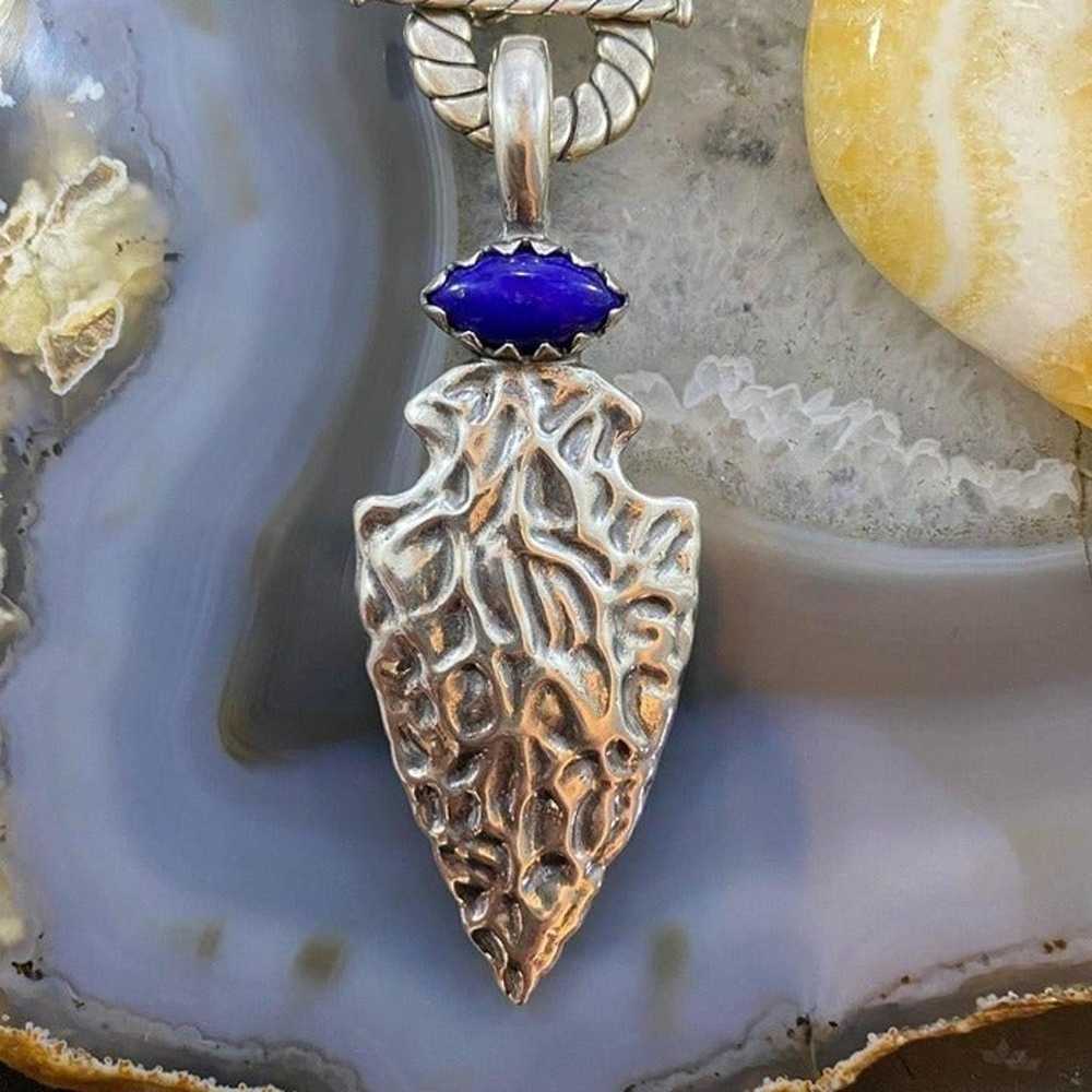 Carolyn Pollack Southwestern Style Sterling Lapis… - image 4