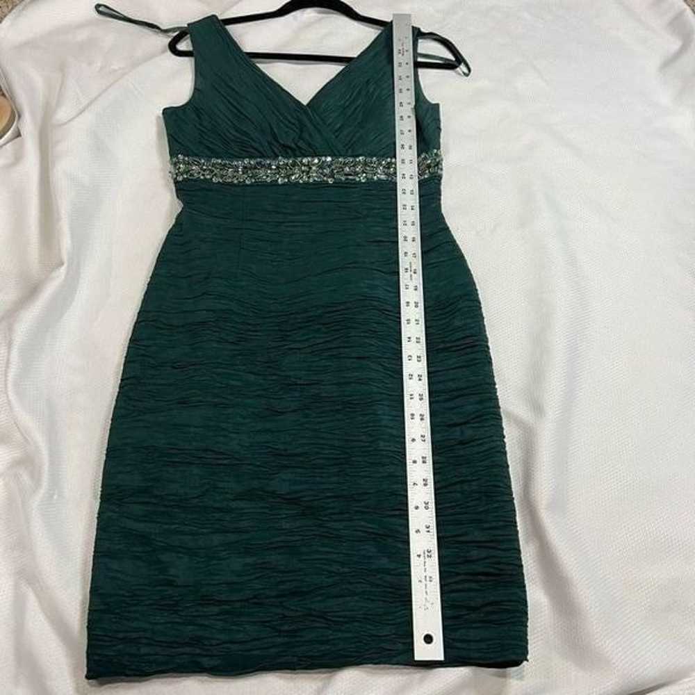 Eliza J Textured Beaded Waist Green Sleeveless Dr… - image 3