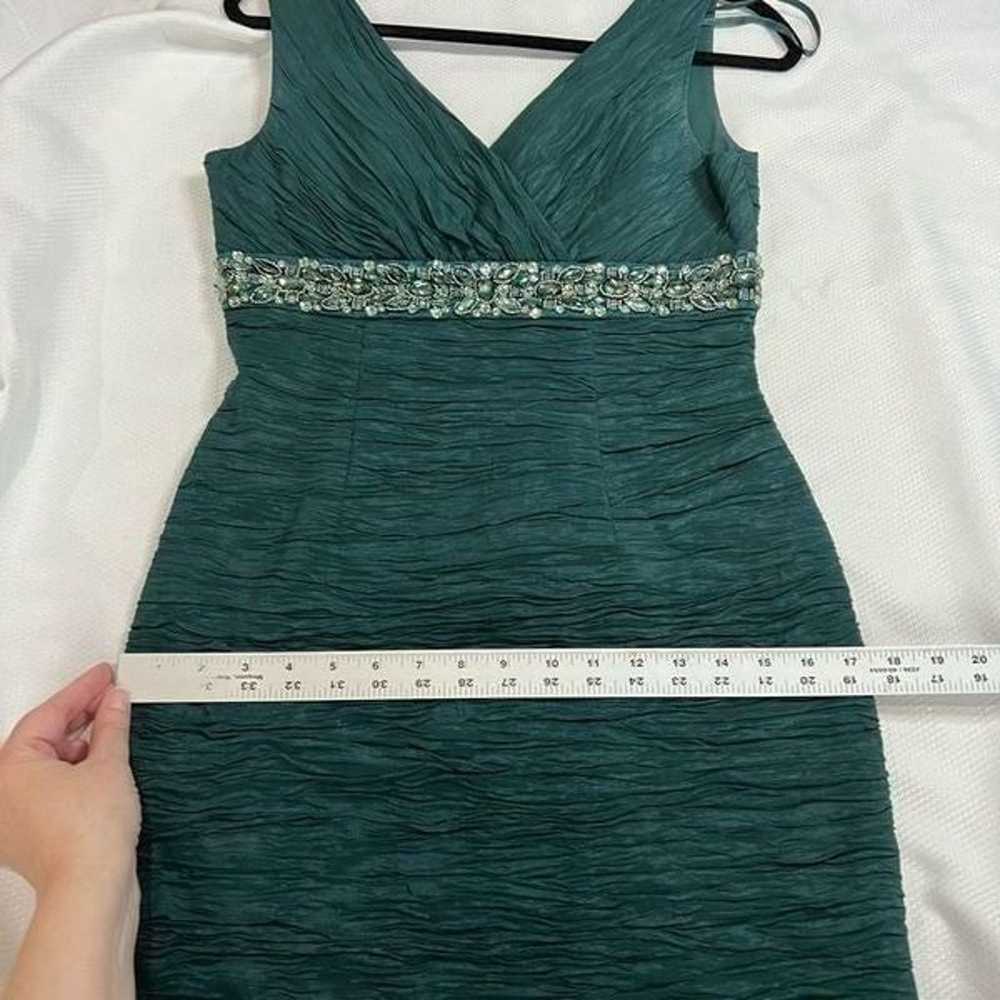 Eliza J Textured Beaded Waist Green Sleeveless Dr… - image 4