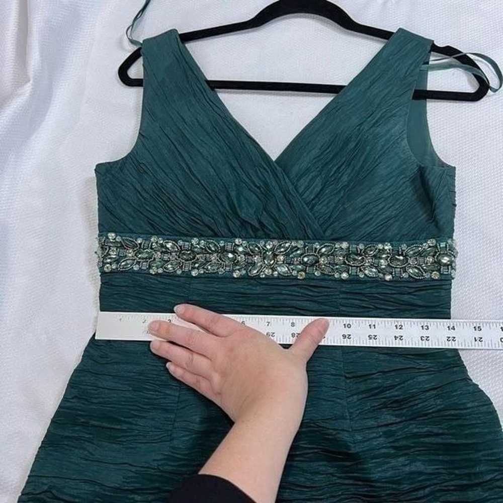 Eliza J Textured Beaded Waist Green Sleeveless Dr… - image 5