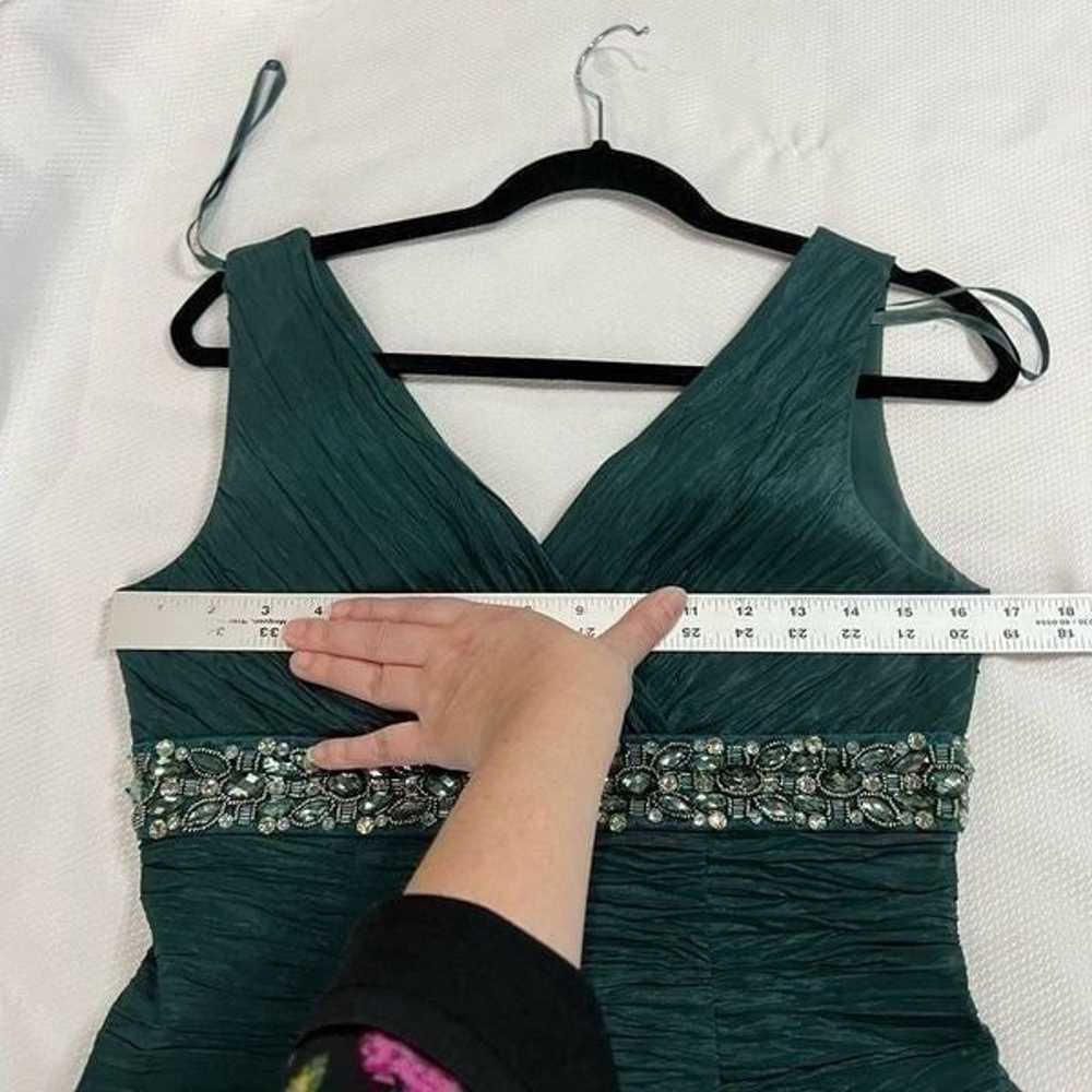 Eliza J Textured Beaded Waist Green Sleeveless Dr… - image 6