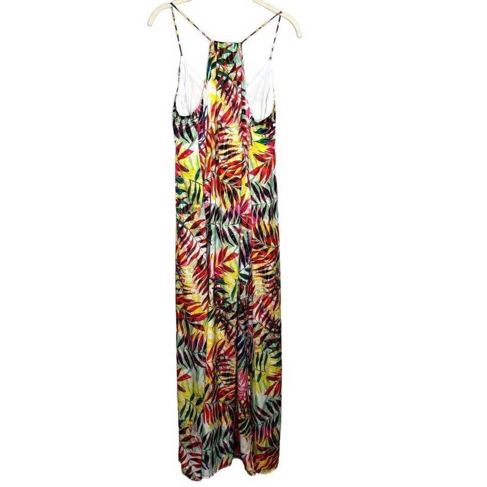 Nicole Miller Maxi Dress Palm Leaves Tropical Rac… - image 10