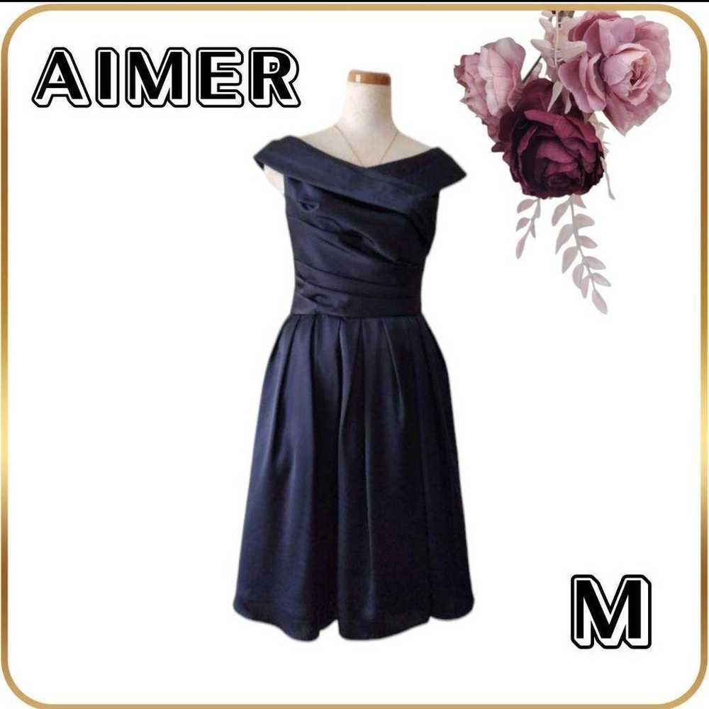 Excellent condition AIMER satin one-piece dress, … - image 1