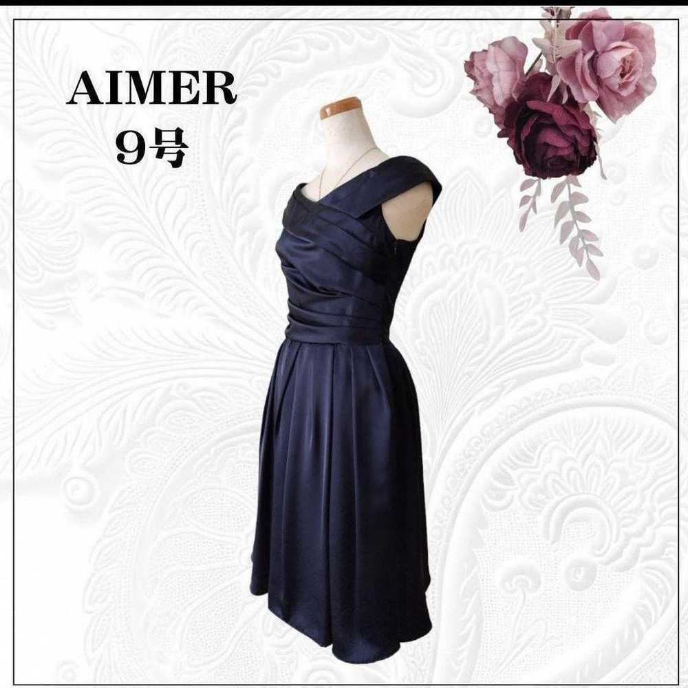 Excellent condition AIMER satin one-piece dress, … - image 8