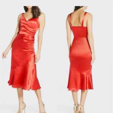 Women's Chelsea28 Red Midi Dress Size M - image 1