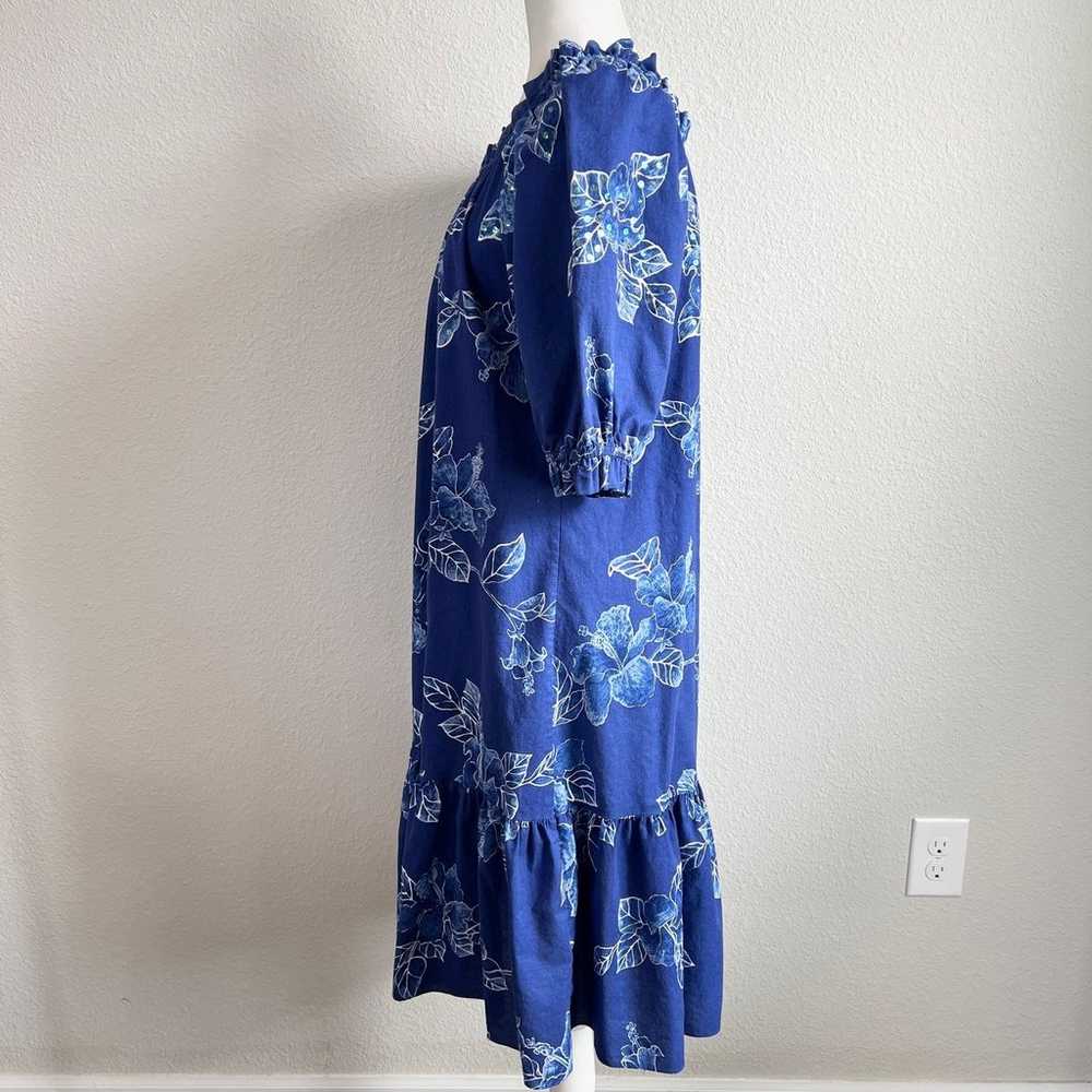 Hilo Hattie Dress Women's M Vintage Blue Floral H… - image 5