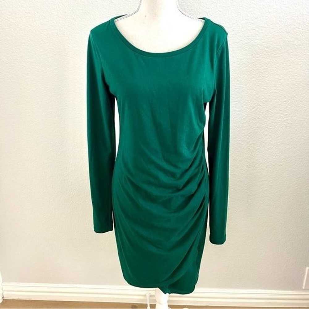 Stunning emerald green long sleeve dress - image 1