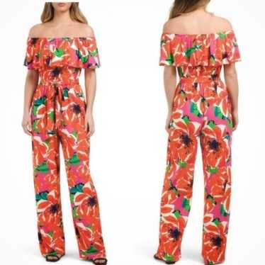 Trina Turk | Merci Floral Off The Shoulder Jumpsui