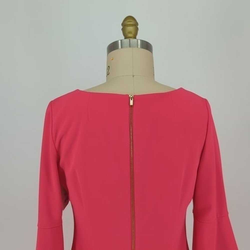 Calvin Klein Bell Sleeve Dress Pink 12 preppy Bus… - image 4