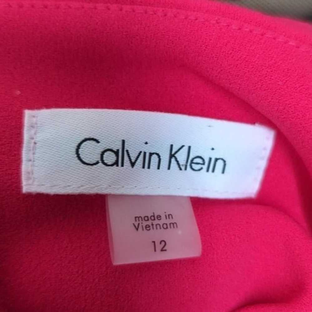 Calvin Klein Bell Sleeve Dress Pink 12 preppy Bus… - image 6