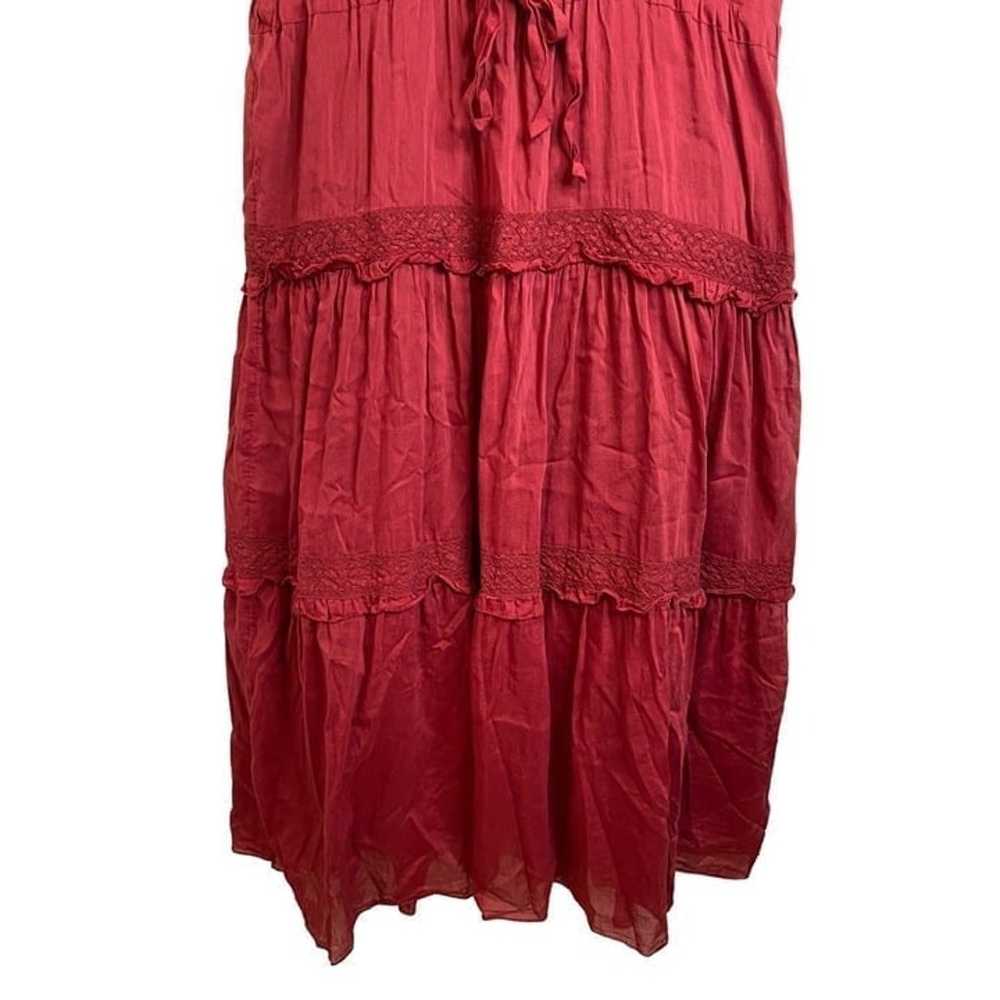 Sundance Large Boho Tiered Maxi Dress Cotton Silk… - image 6