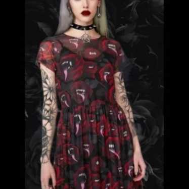 Killstar To Dust Red Gothic Lace Dress Hot Topic Dollskill Widow buy Sugar Thrillz